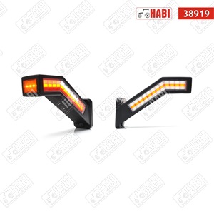 Szélességjelző lámpa karos ferde bal LED fehér-piros, 12v-24V, IP69K, WAS