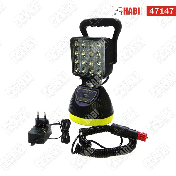 LED Szerelőlámpa 48W tölthető kocka, mágneses, 3200 lumen, 8800mAh, 10-30V, IP44