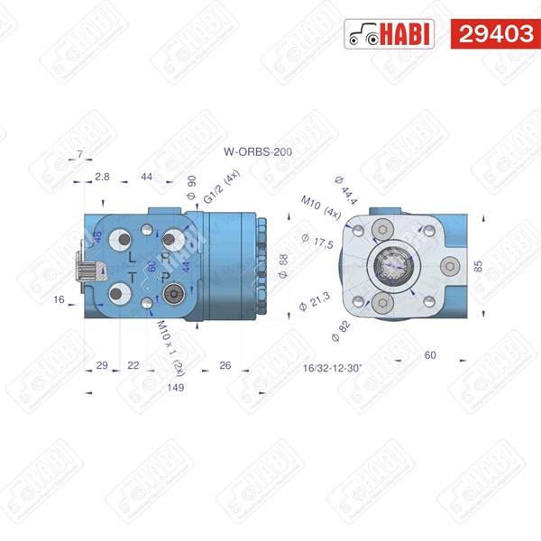 Szervó orbit szivattyú 200 cm3