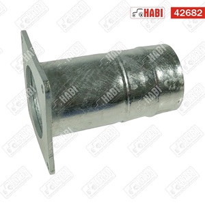 Szippantó tömlő csatlakozó 6" négyszög peremmel L=230 mm