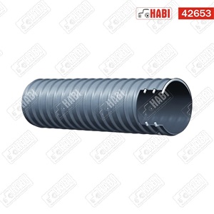 Szívó-nyomó tömlő (gégecső) d=45 mm D=49,5 mm 0,4 bar szürke PVC spirál