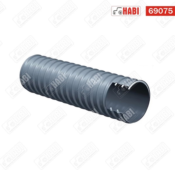 Szívó-nyomó tömlő (gégecső)  d=76 mm D=77,45 mm 0,4 bar szürke PVC spirál