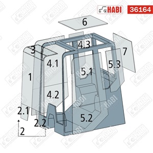 Takeuchi TB135 ajtóüveg