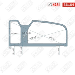 Takeuchi TB135 ajtóüveg