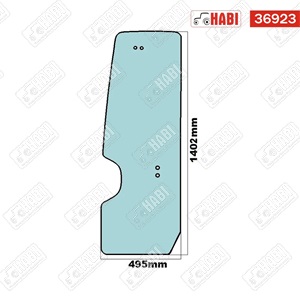 Takeuchi ajtóüveg 4 furatos 1402x495 mm