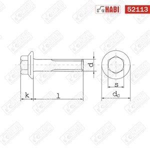 Talpcsavar M10x30x1,5 10.9 hg.