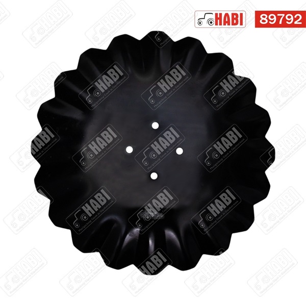 Tárcsalap hullámos 510x5mm 4 lyukas bóracél, 98mm osztókör d=13mm HBR Premium