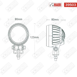 Targonca figyelmeztető munkavédelmi fény (kék nyíl) 9-80V LED R10
