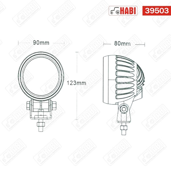 Targonca figyelmeztető munkavédelmi fény (kék nyíl) 9-80V LED R10