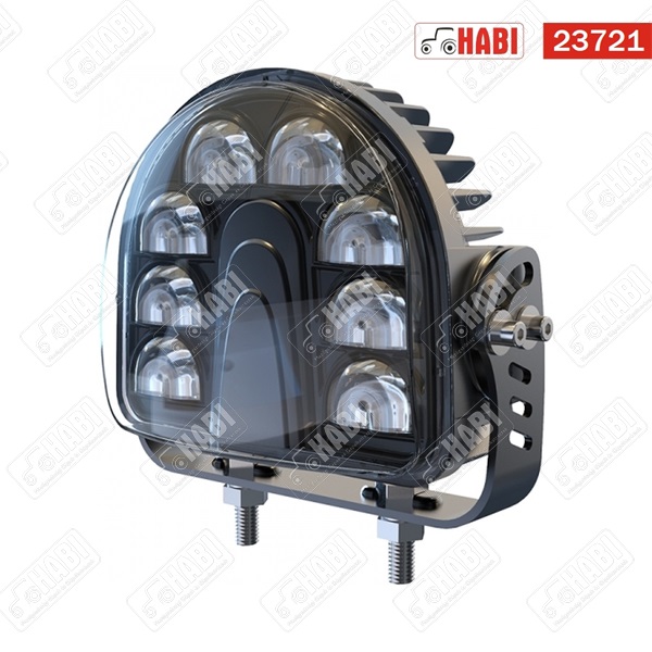 Targonca figyelmeztető munkavédelmi fény (piros félkör) 10-80V LED ECE R10