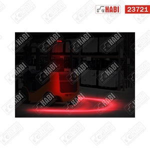 Targonca figyelmeztető munkavédelmi fény (piros félkör) 10-80V LED ECE R10