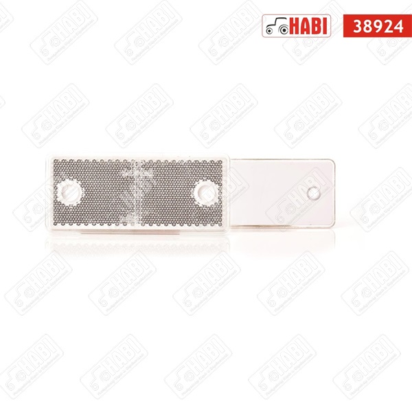 Téglalap alakú fehér prizma 2 lyukkal 96x42 mm, WAS