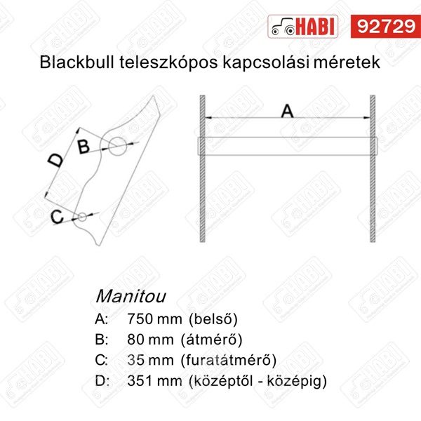 Teleszkópos földkanál 1500L, 2,4m (BLACKBULL)