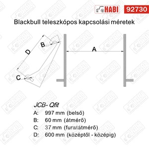 Teleszkópos gabonakanál 2500L, 2,4m (BLACKBULL)