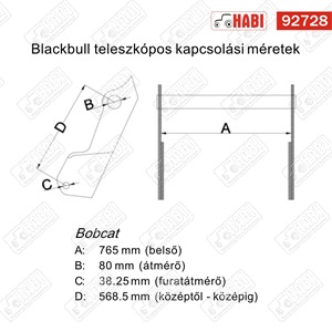 Teleszkópos trágyavilla 1600L, 2,4m (BLACKBULL)