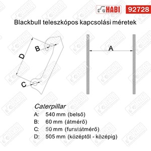 Teleszkópos trágyavilla 1600L, 2,4m (BLACKBULL)
