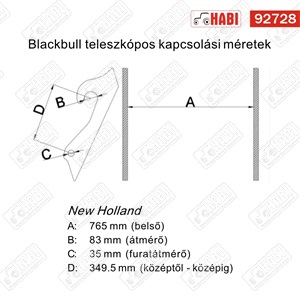 Teleszkópos trágyavilla 1600L, 2,4m (BLACKBULL)