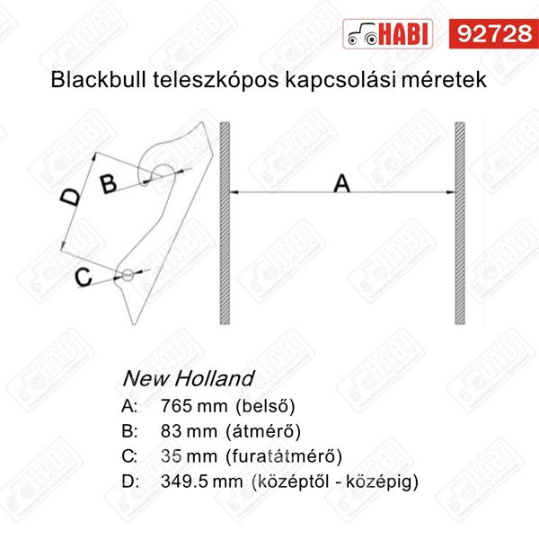 Teleszkópos trágyavilla 1600L, 2,4m (BLACKBULL)