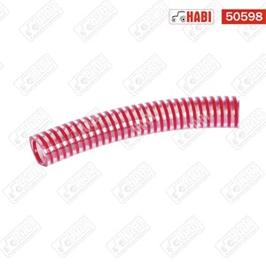 Tömlő D=32 mm d=25 mm 9 bar átlátszó/piros PVC Vinoflex