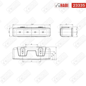 Univerzális LED nappali menetfény téglalap, 335 lumen, 146,5x32,8x50mm, 12-24V, IP66/68, WAS