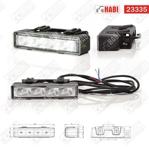 Univerzális LED nappali menetfény téglalap, 335 lumen, 146,5x32,8x50mm, 12-24V, IP66/68, WAS