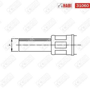 Üzemanyagcső csatlakozó egyenes D=6 mm