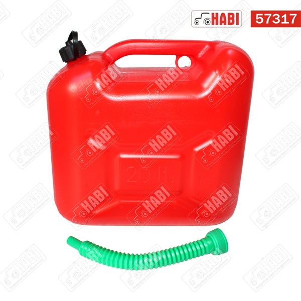 Üzemanyag kanna 20L műanyag - piros /kiöntővel/