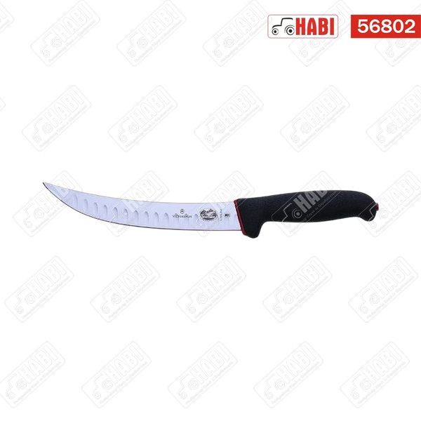 VICTORINOX Fibrox henteskés, barázdált pengével (20 cm) merev, ívelt, vékony