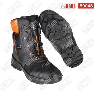 Vágásbiztos bakancs, 49-es méret/UK 49, fekete/narancssárga, Eco Hunter basic, Lupriflex