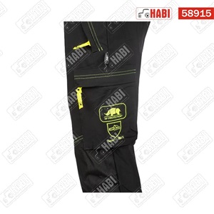 Vágásbiztos láncfűrész-nadrág, vízlepergető, XL, Hi-Vis, fekete, SIP