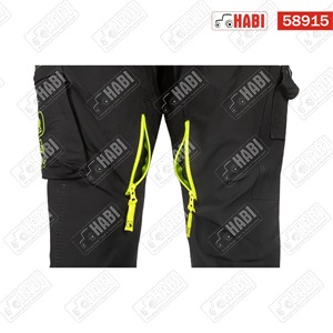 Vágásbiztos láncfűrész-nadrág, vízlepergető, XL, Hi-Vis, fekete, SIP
