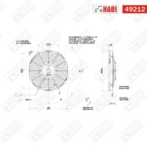 Ventilátor D=284 mm 12V