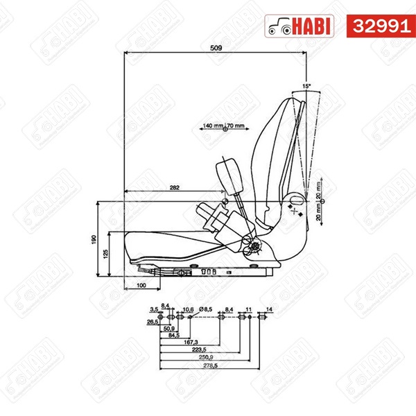 Vezetőülés Grammer G12 PVC
