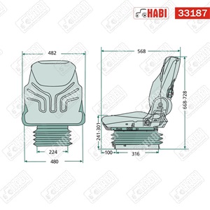 Vezetőülés Grammer Compacto Comfort légrugós