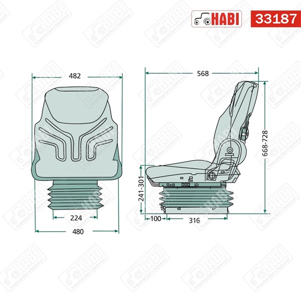 Vezetőülés Grammer Compacto Comfort légrugós