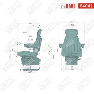 Vezetőülés PROBOSS AS3510 MF kartámaszos légrugós 510 mm széles ülőlappal