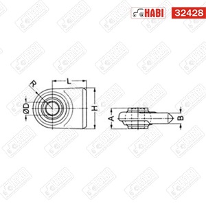 Vonórúd szem lapos hegeszthető 1. kat. 22,6 mm