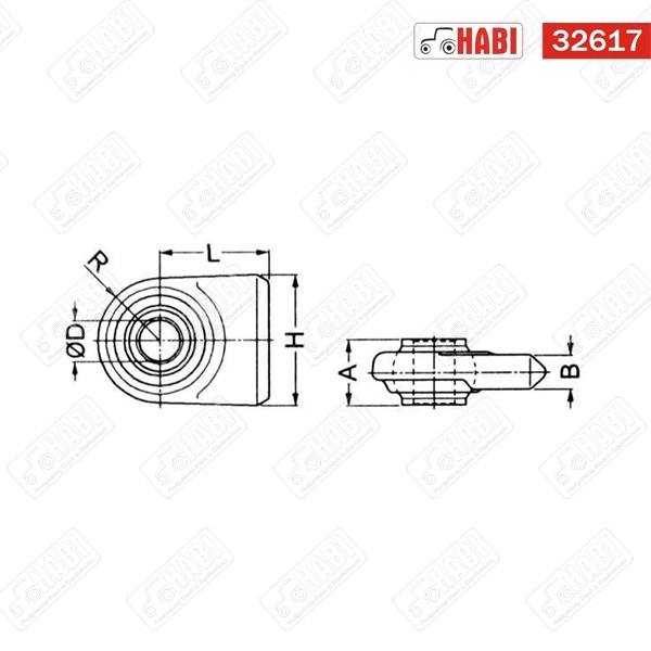 Vonórúd szem lapos hegeszthető 3. kat. 37,6 mm