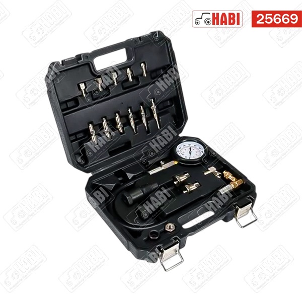Yato kompressziómérő készlet 19 részes Diesel motorokhoz 70 Bar