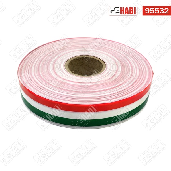 Zsákjelző szalag nemzeti színű (60 mm- 80 mikron)  670 m