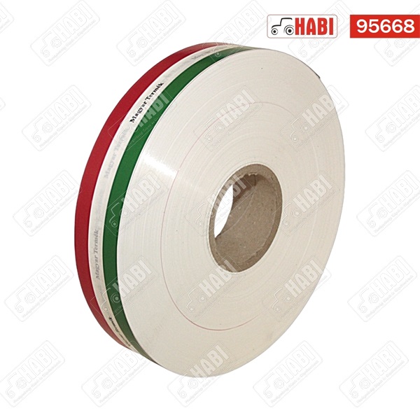 Zsákjelző szalag nemzeti színű "magyar termék" felirattal (50mm) 1000m